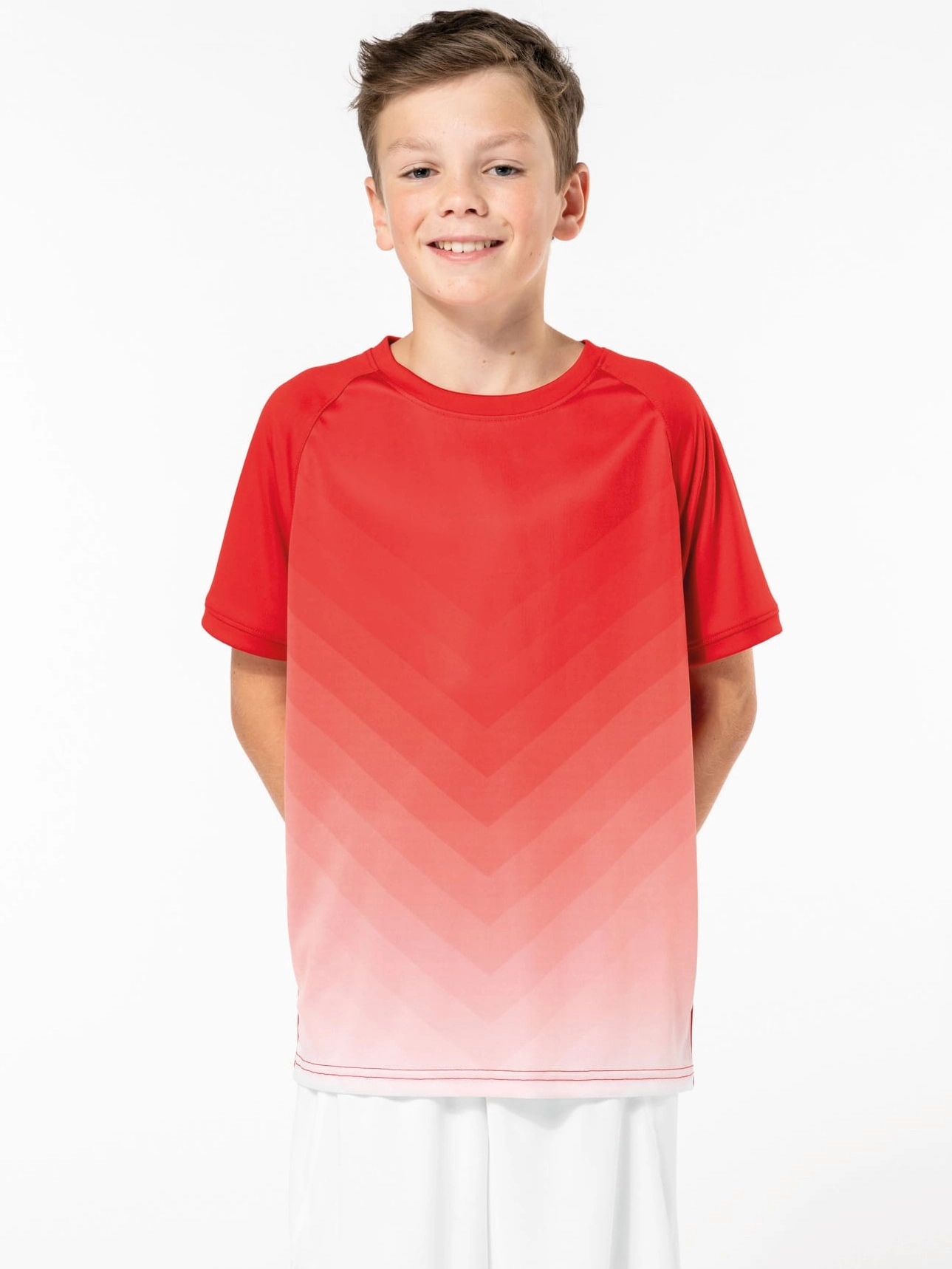 Kariban Kinder Sport Shirt mit Farbverlauf