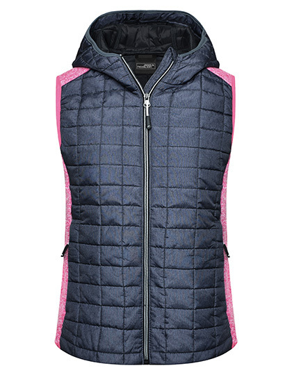 James & Nicholson Ladies Knitted Hybrid Vest