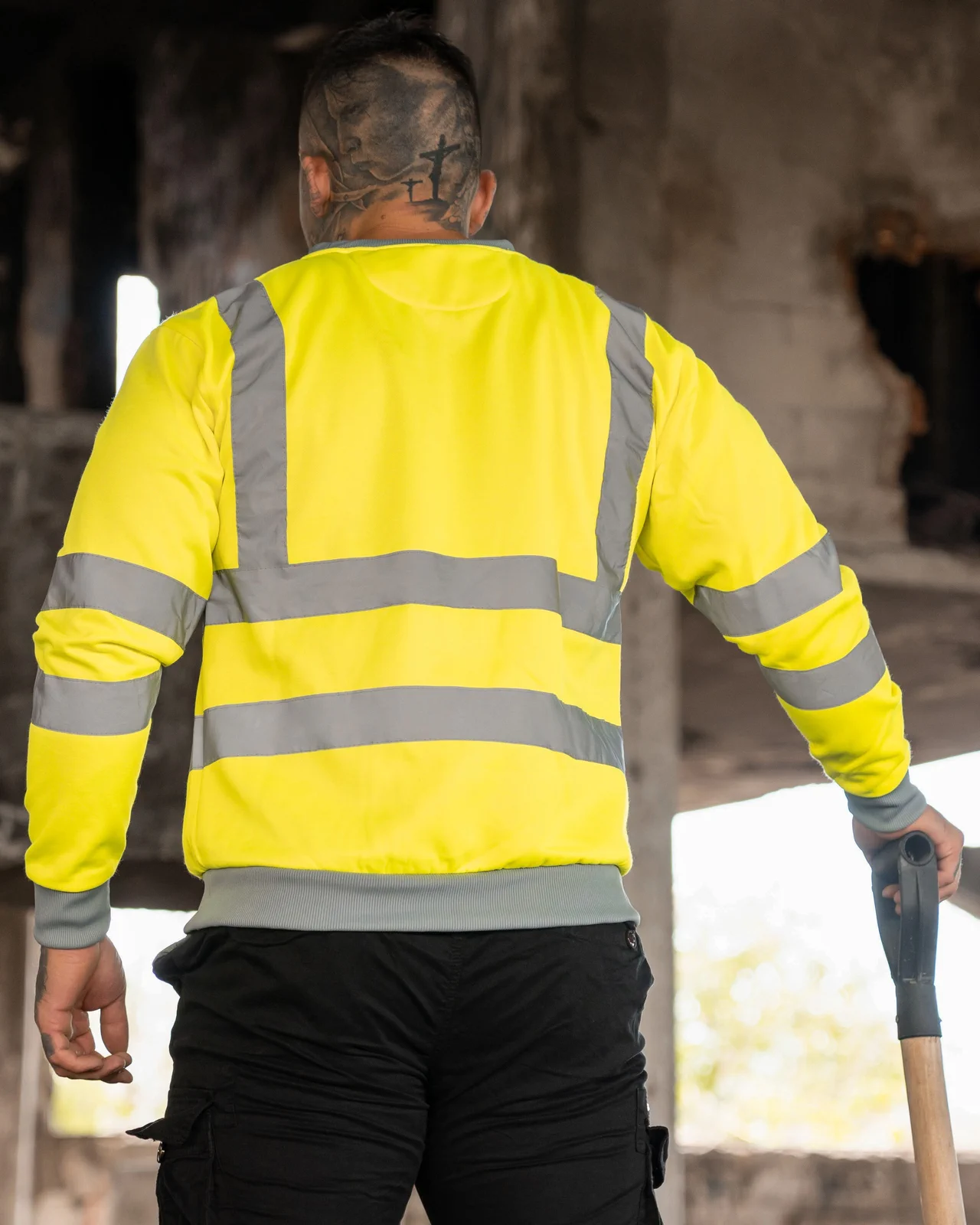 korntex-kxsw-hi-vis-workwear-sweatshirt-limerick-signalyellow-model-1 Korntex Hi-Vis Workwear Sweatshirt Limerick