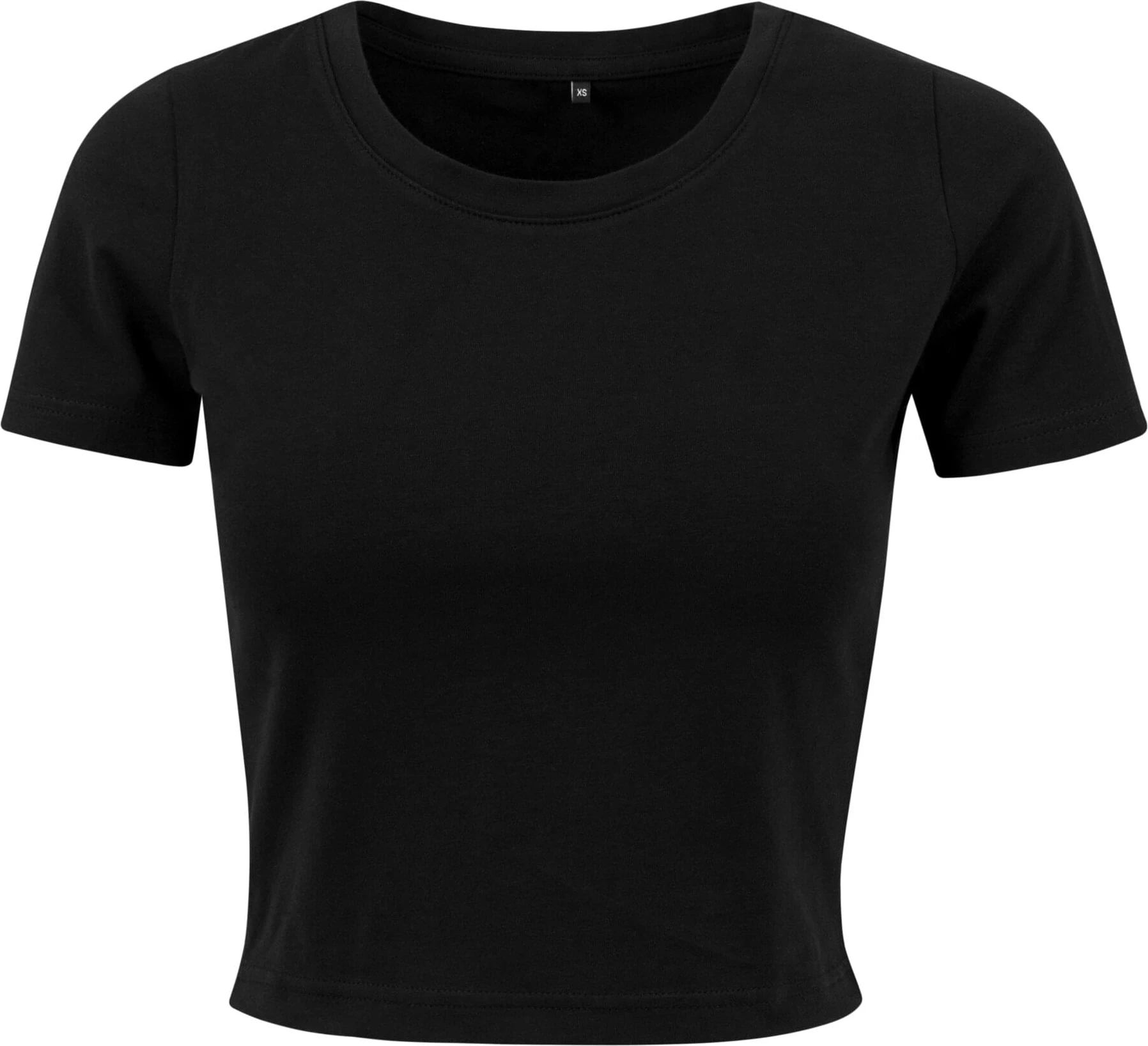 BYB-BY042-ladies-cropped-t-shirt-black-front-4 Build Your Brand Ladies Cropped Tee