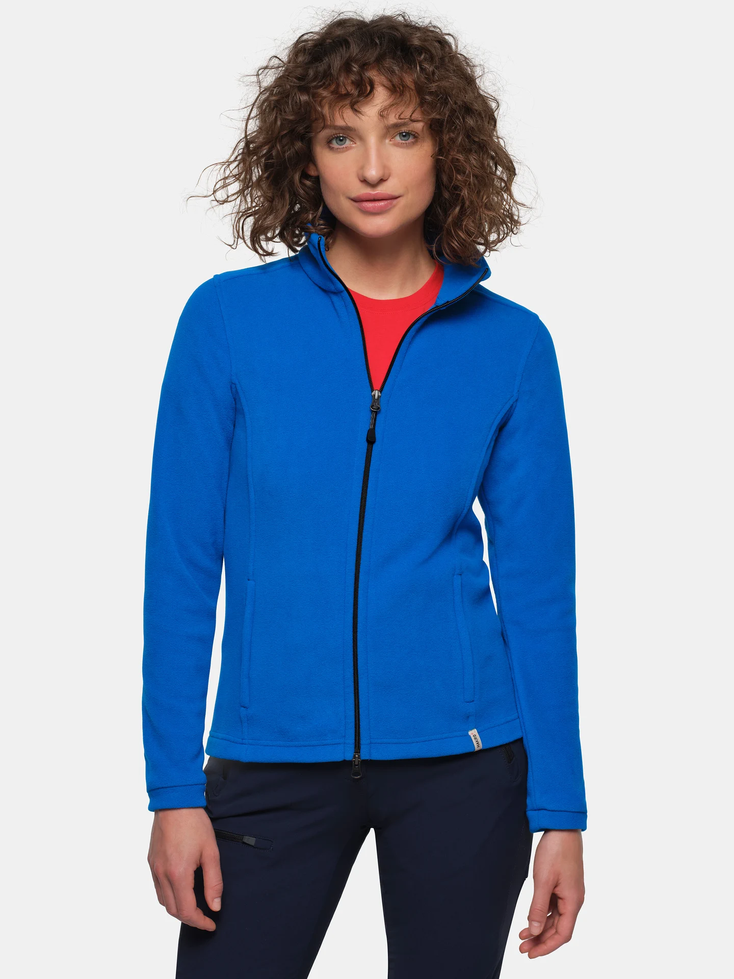 hakro-246-damen-fleecejacke-eco-royalblau-model-0 HAKRO Damen Fleecejacke ECO 246