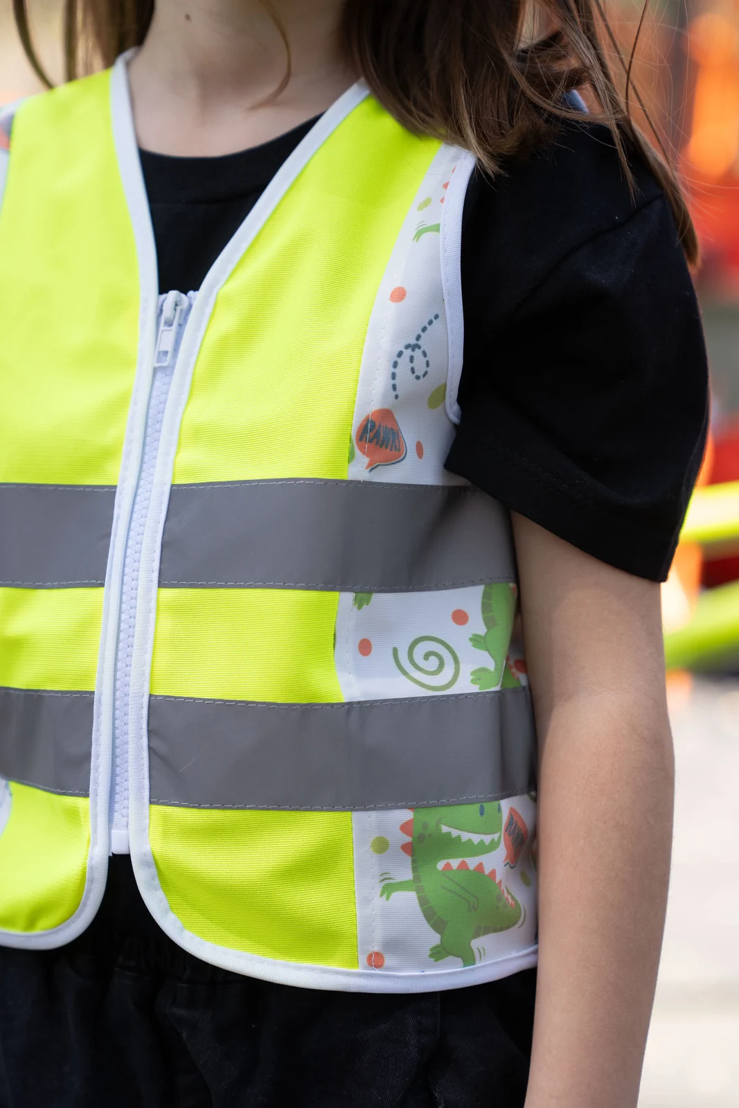 korntex-actdin-childrens-safety-vest-action-dinosaurs-co2-neutral-t-rex-model-2 Korntex Kinder Warnweste Action Line Dinosaurs