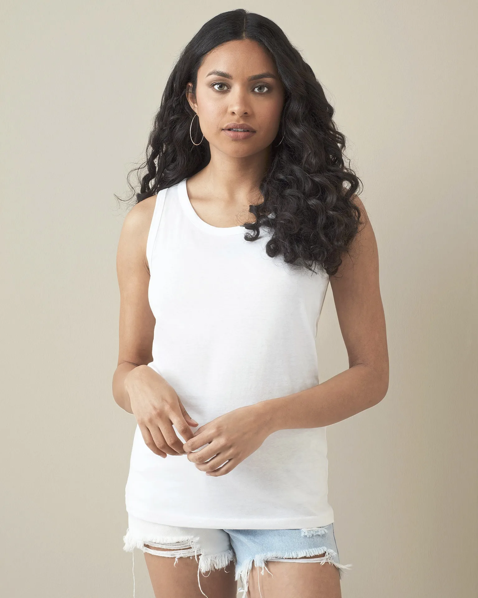 stedman-st2900-classic-t-shirt-tank-top-women-white-model-1 Stedman Classic-T Tank Top for women
