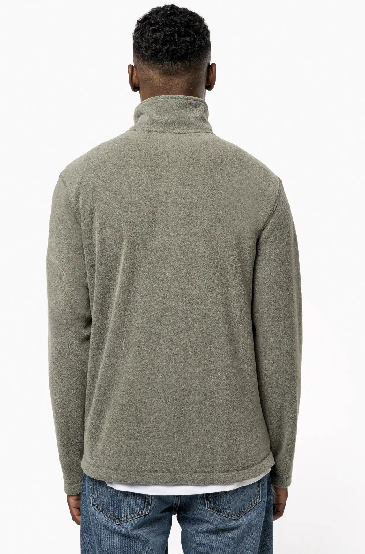 kariban-K912-microfleece-pullover-mit-viertel-zip-enzo-model-1 Kariban Microfleece Pullover mit 1/4 Zip "Enzo"