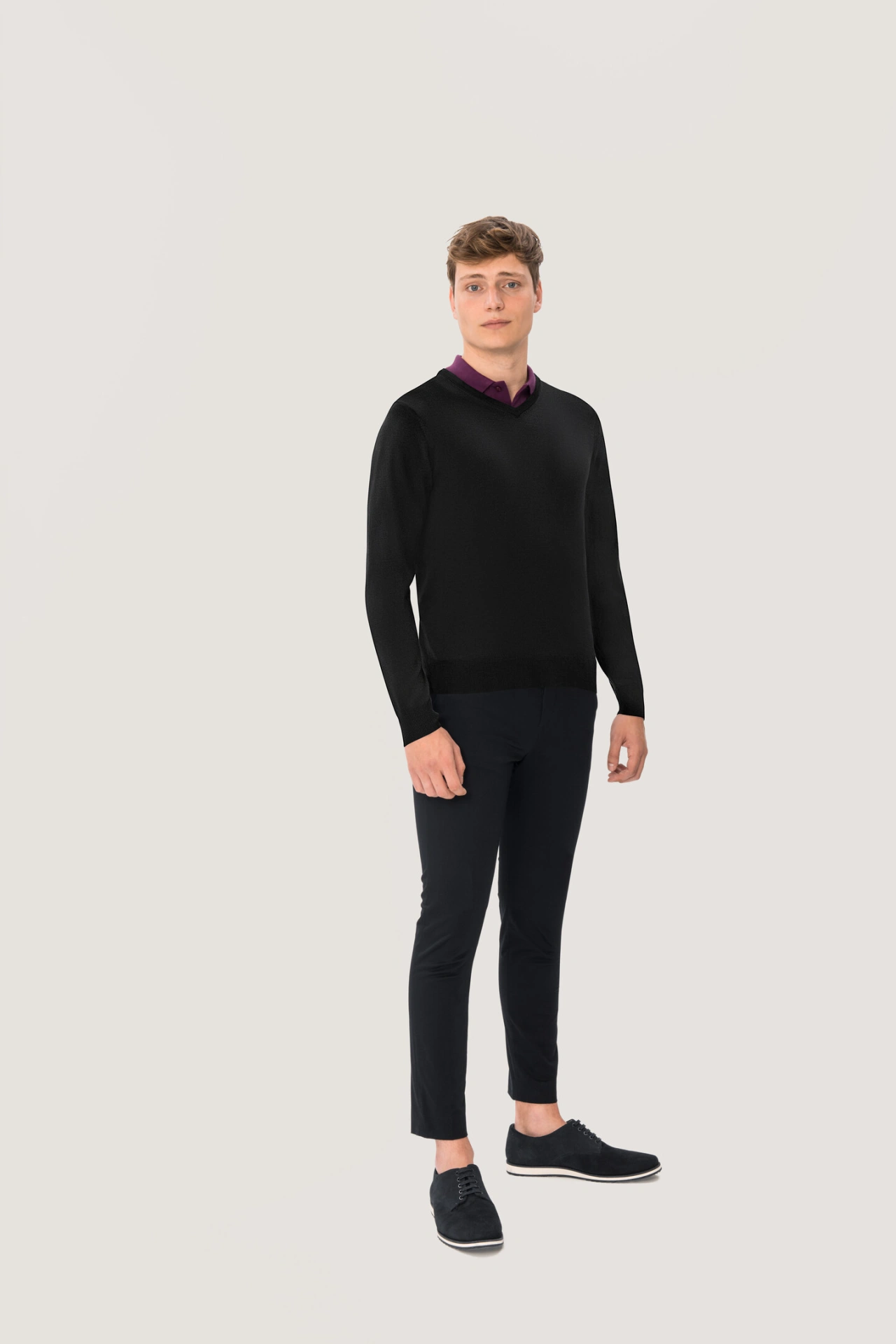 HAKRO V-Pullover 144 Merino Wool HAKRO V-Pullover 144 Merino Wool