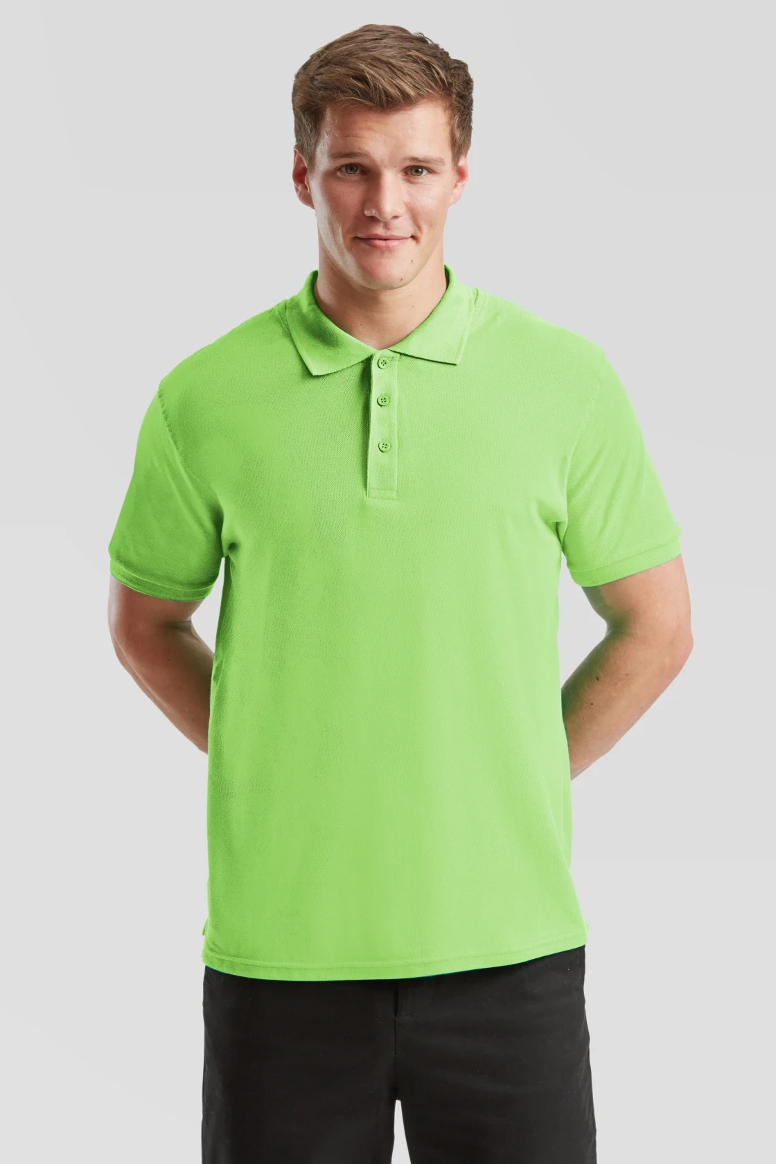 fruit-of-the-loom-63-218-0-premium-poloshirt-lime-model-0 F.O.L. Premium Polo