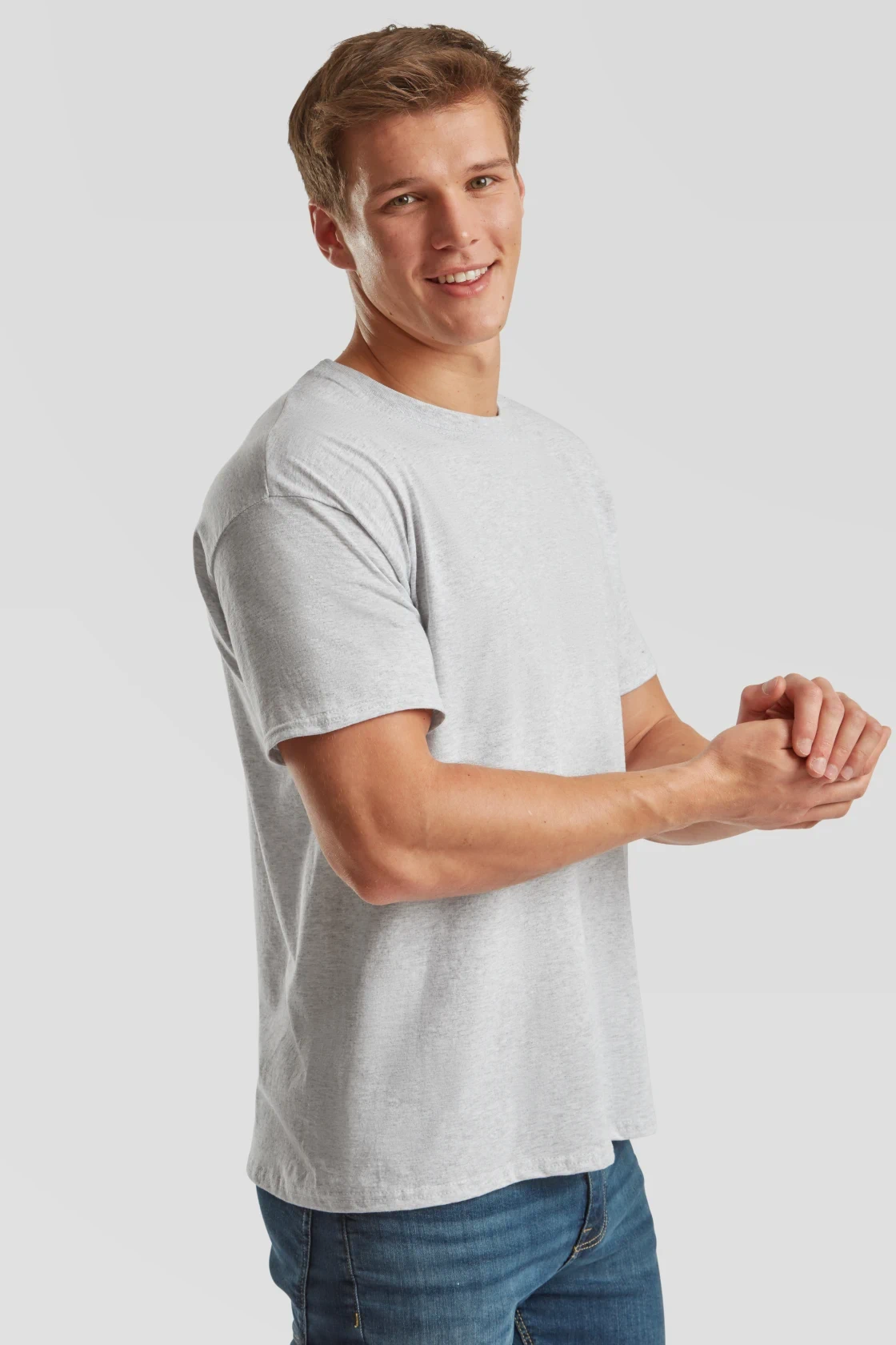 fruit-of-the-loom-61-082-0-original-t-shirt-heathergrey-model-1 F.O.L. Original T