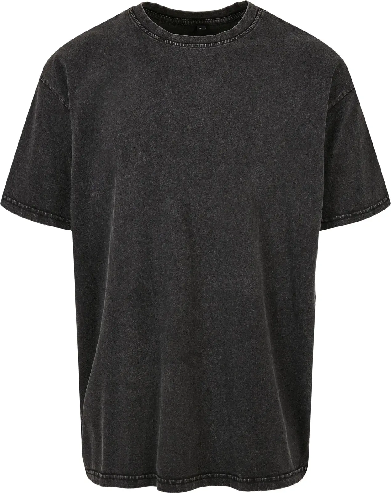 BYB-BY189-acid-washed-heavy-oversize-t-shirt-black-front-4 Build Your Brand Acid Washed Heavy Oversize Tee