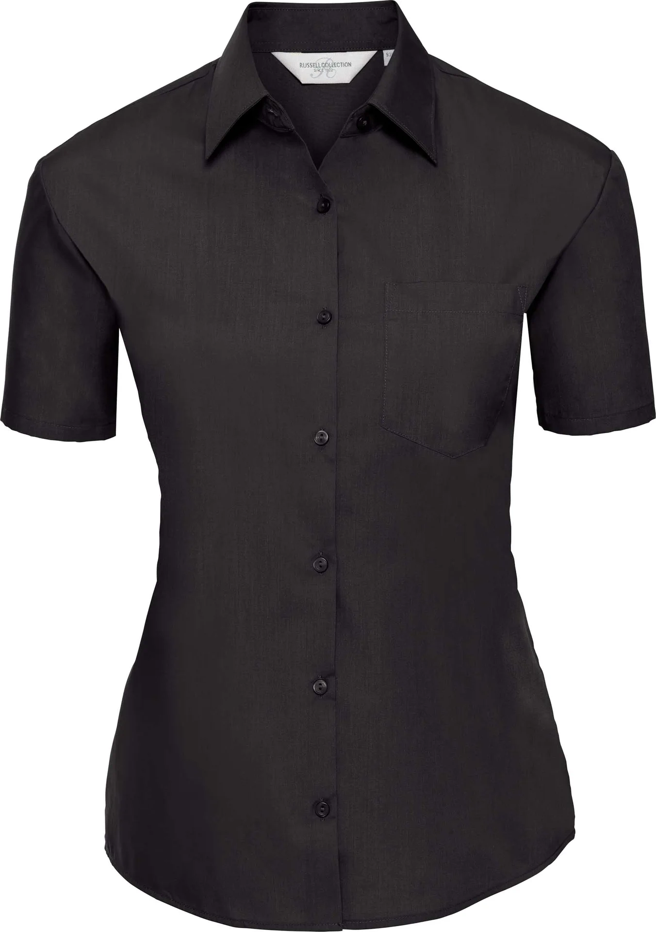 Russell Ladies Short Sleeve Polycotton Easy Care Poplin Shirt