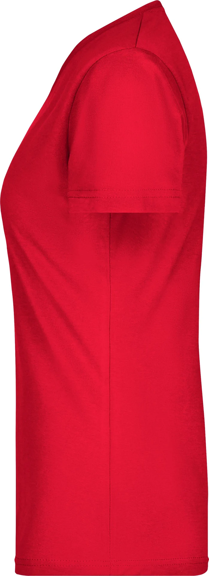 jn972-ladies-slim-fit-v-t-shirt-red-left-4 James & Nicholson Ladies Slim Fit V-T