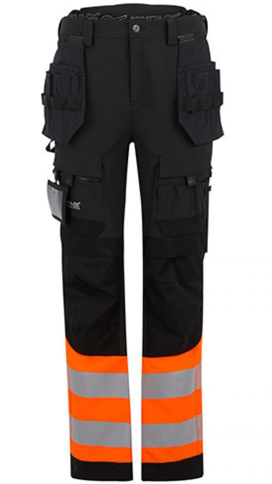regatta-trj480-hi-vis-x-pro-stretch-holster-trouser-class1-black-signalorange-front-2 Regatta Hi-Vis X-Pro Stretch Holster Trouser