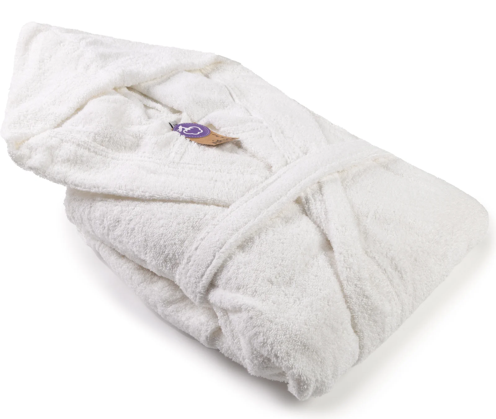 artg-ar026-bathrobe-with-hood-white-front-1 ARTG Bathrobe With Hood