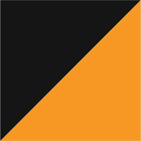 black/fluorescent orange