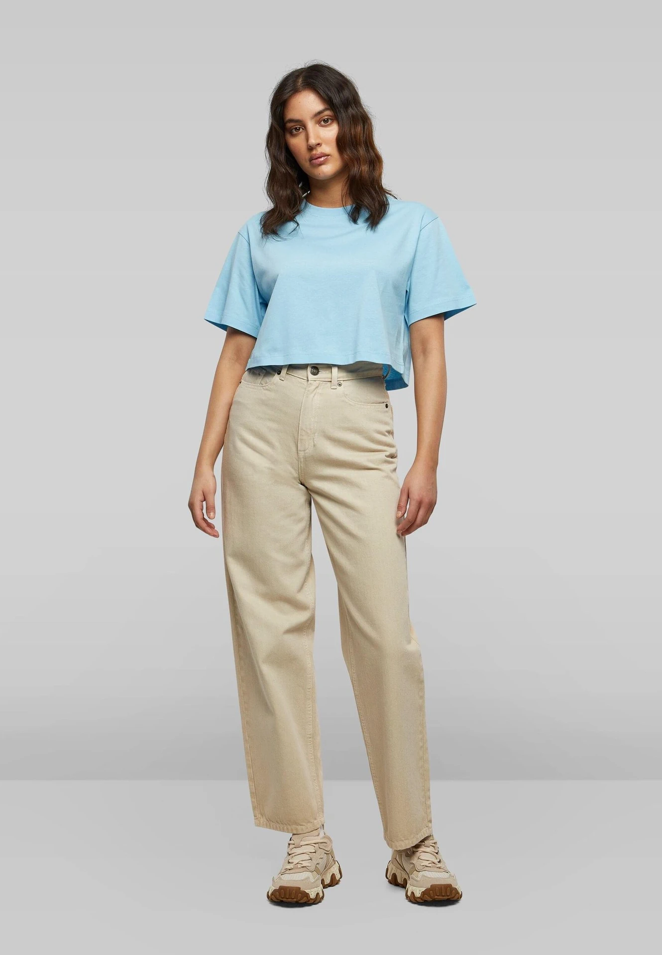 Build Your Brand Ladies Short Oversized Tee