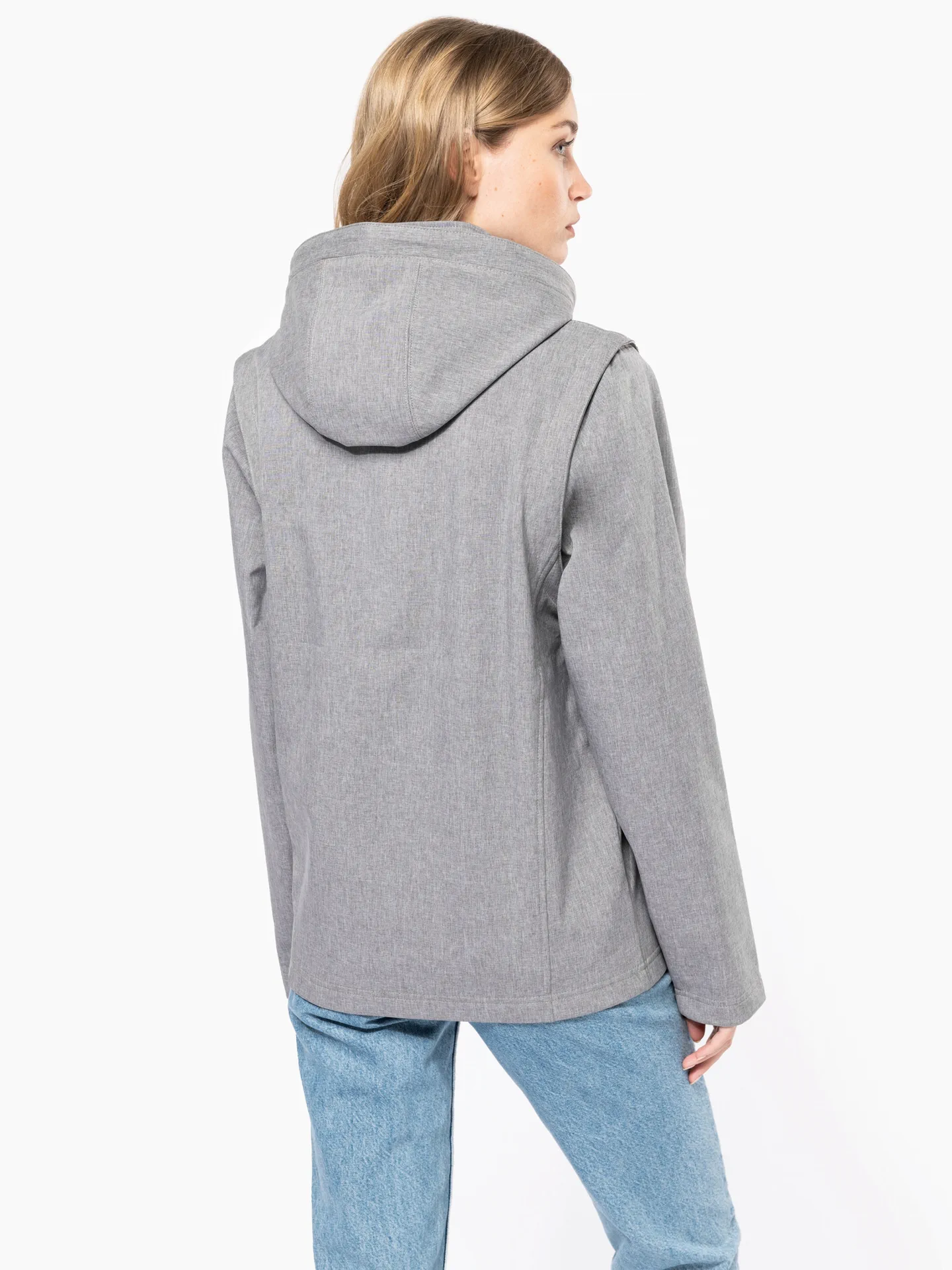 K422-unisex-3-lagen-kapuzen-softshell-jacke-model-2 Kariban Unisex 3-Lagen Kapuzen Softshell Jacke