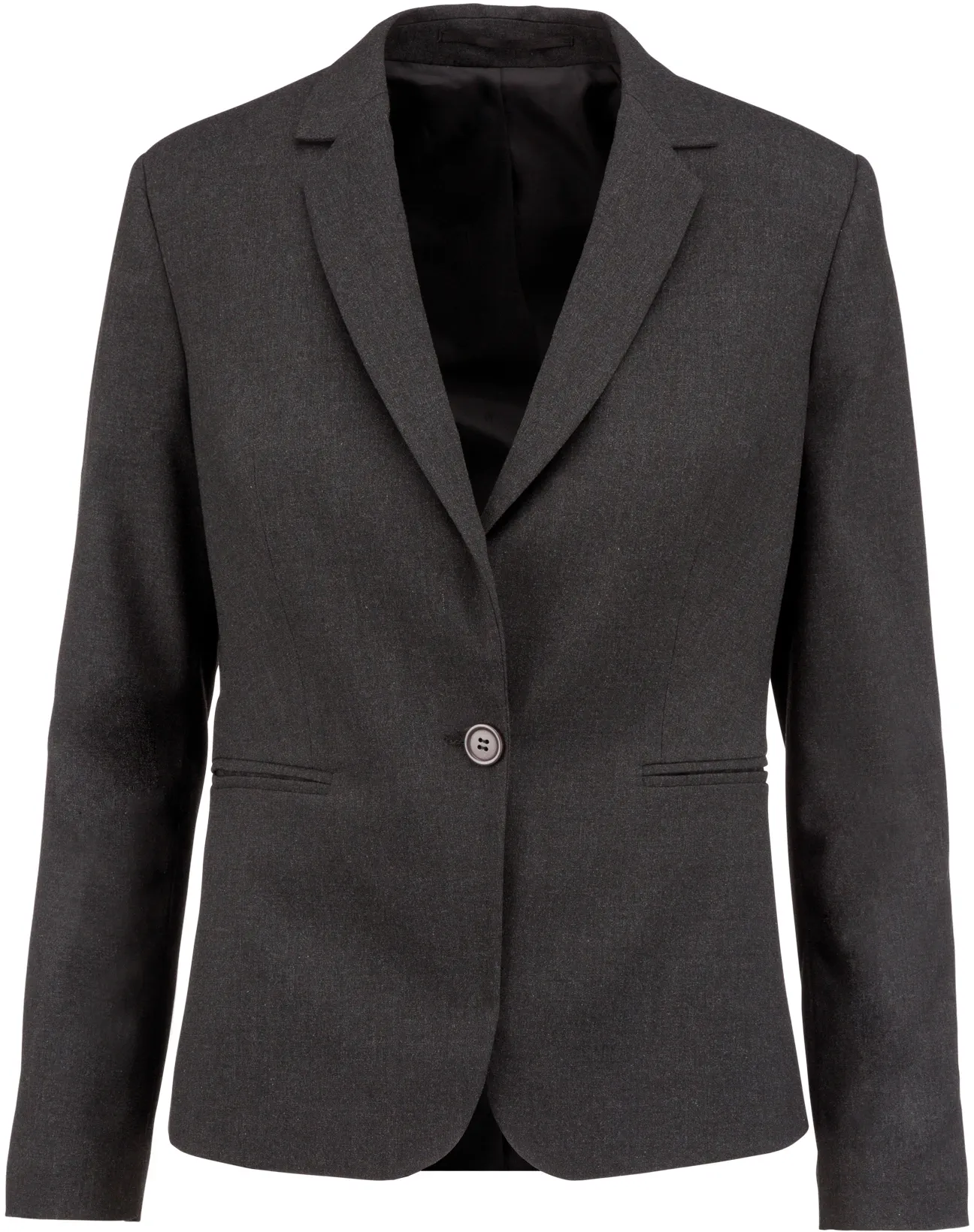 kariban-K6131-damen-anzugblazer-anthraciteheather-front-3 Kariban Damen Anzugblazer