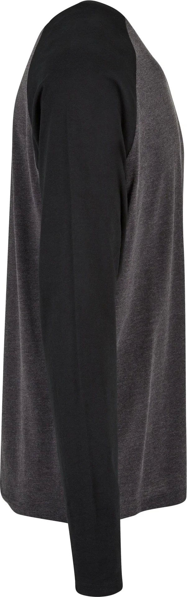 BYB-BB023-mens-contrast-raglan-longsleeve-t-shirt-charcoal-black-right-8 Build Your Brand Contrast Raglan Longsleeve T-Shirt