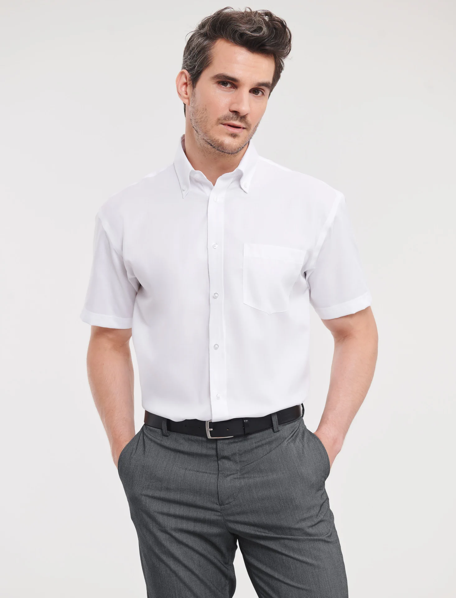 Russell Men's Short Sleeve Ultimate Non-Iron Shirt
