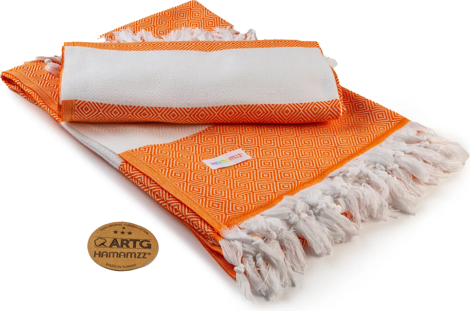 artg-ar056-hamamzz-marmaris-deluxe-towel-lightorange-front-1 ARTG Hamamzz® Marmaris DeLuxe Towel