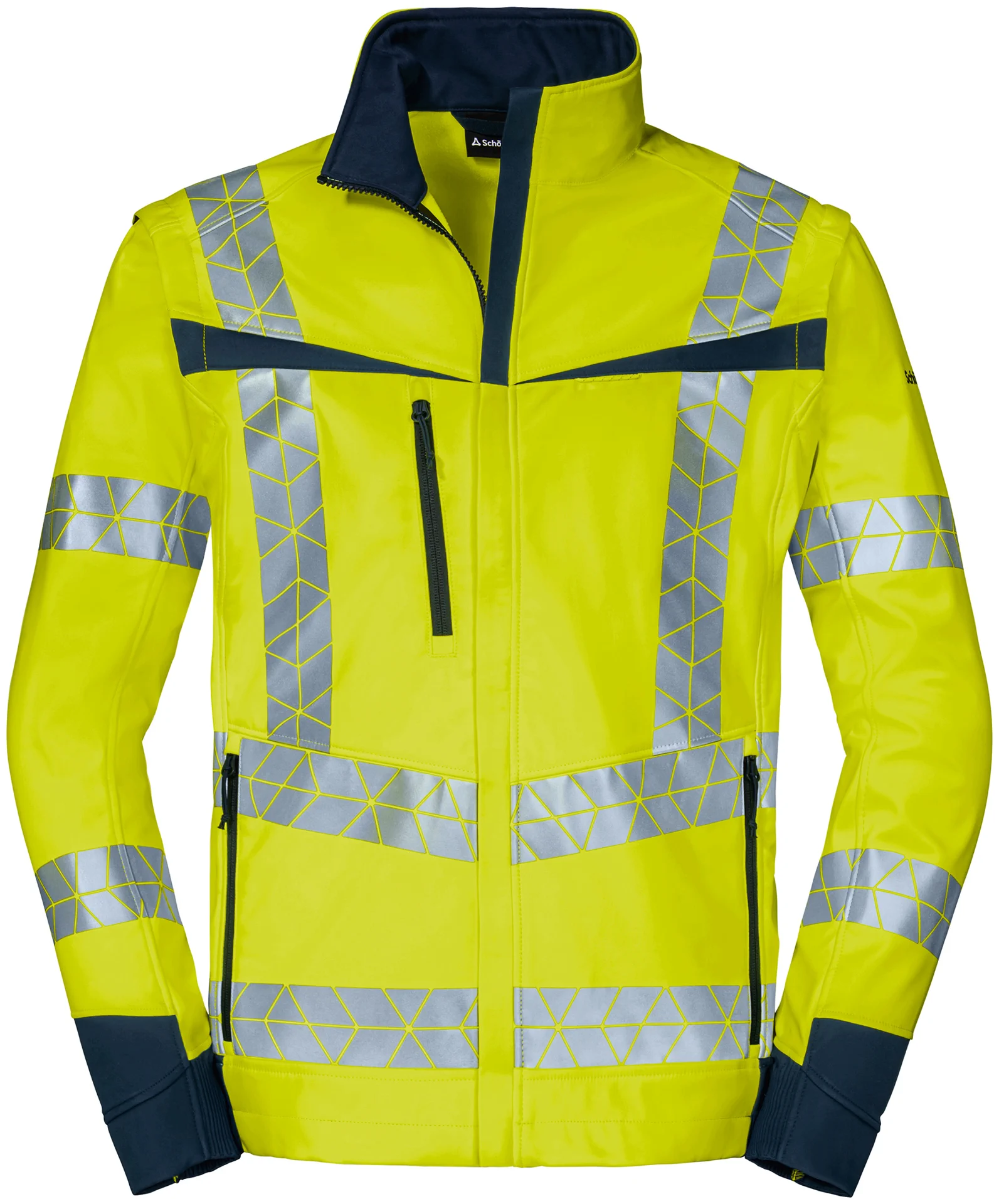 Schöffel PRO 7728 LEUCHTKEGEL ZipOff Warnschutz Softshelljacke