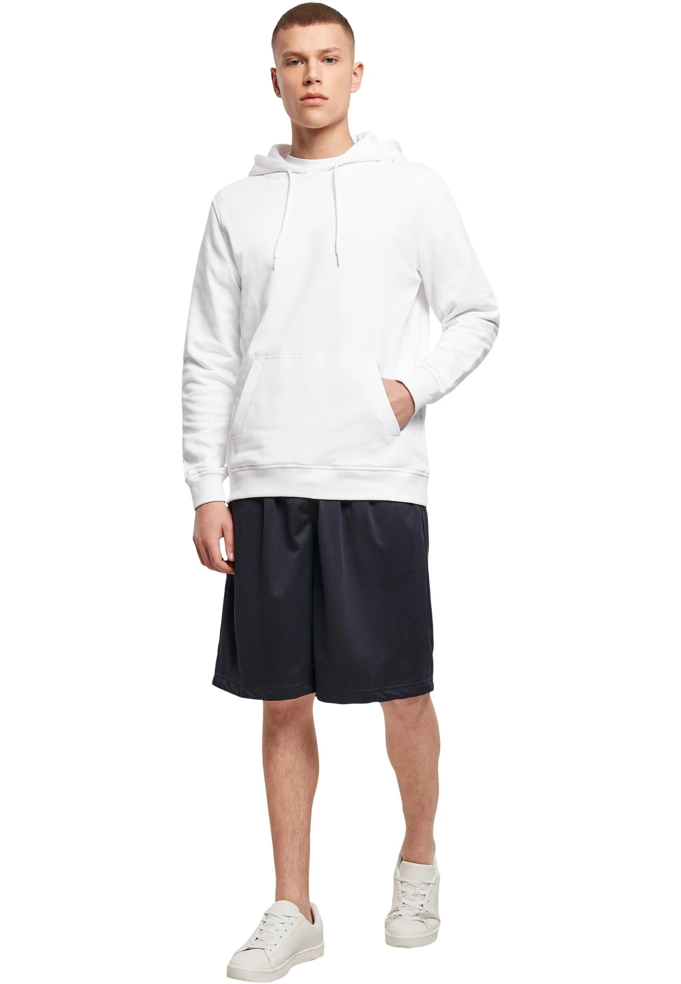 BYB-BY137-organic-hoodie-white-model-3 Build Your Brand Organic Hoodie