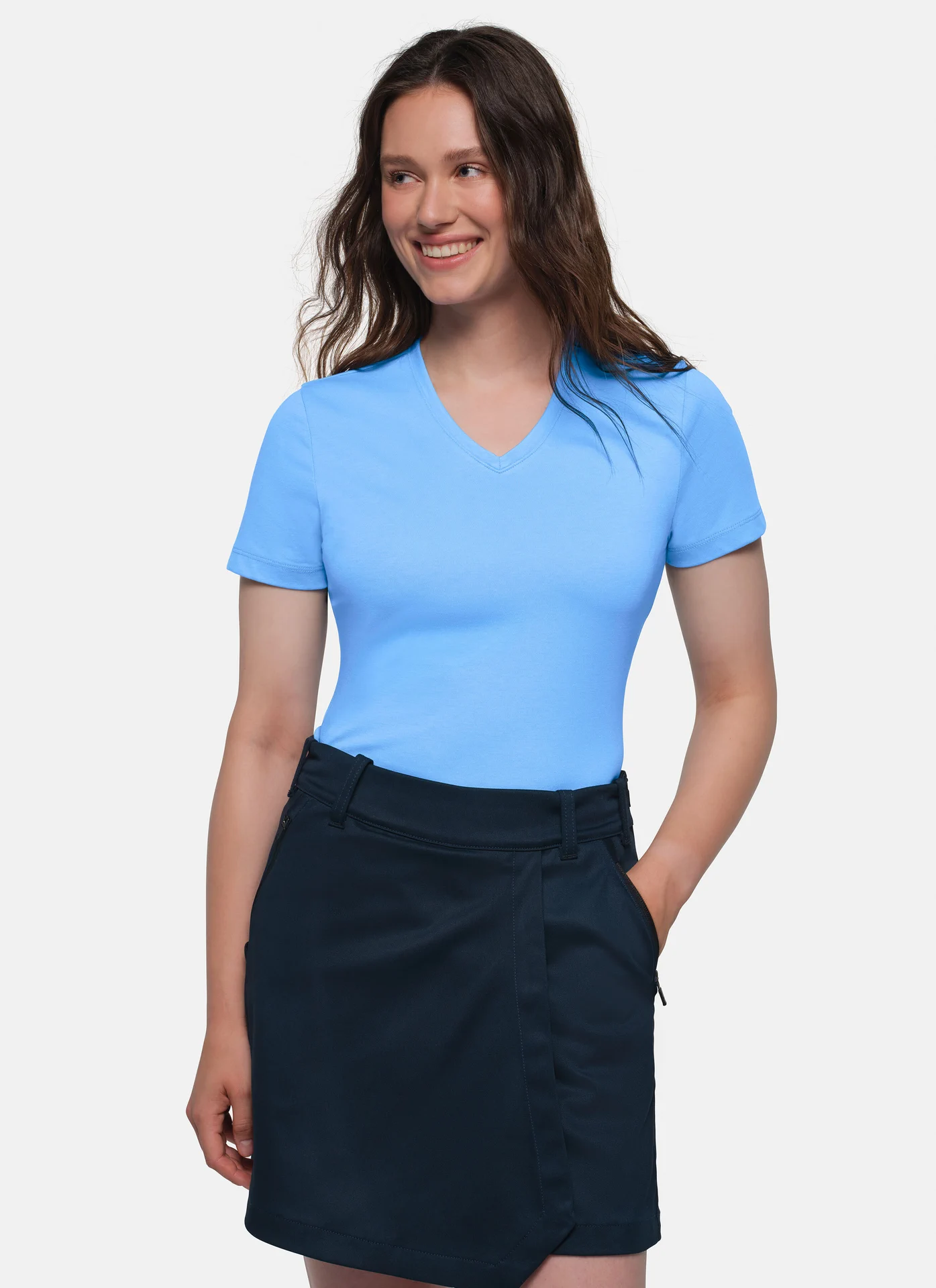 HAKRO Damen-V-Shirt 169 Cotton-Tec