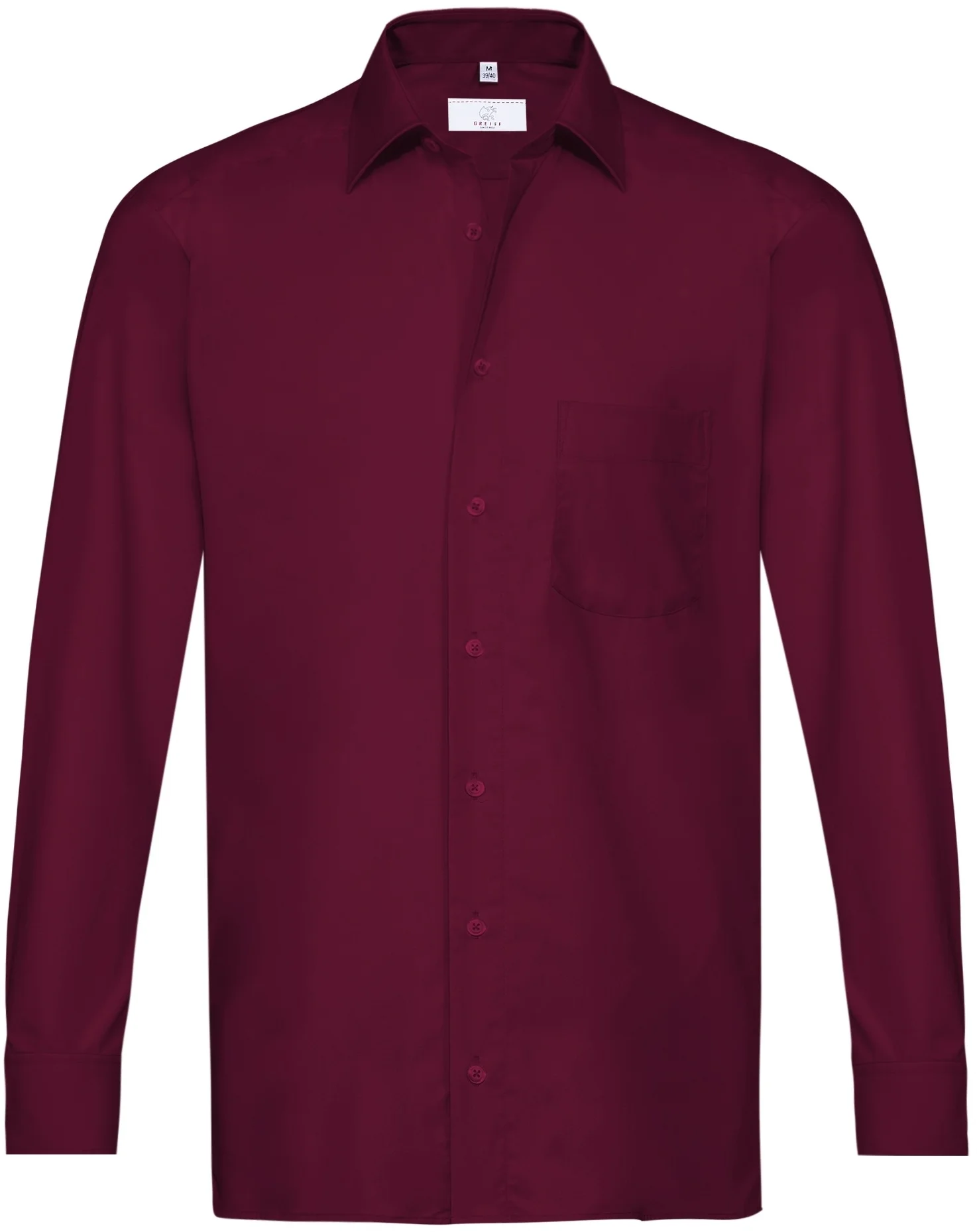 greiff-6665-herren-hemd-11-rf-basic_1120_bordeaux-front-2 GREIFF Herren Hemd BASIC Regular Fit