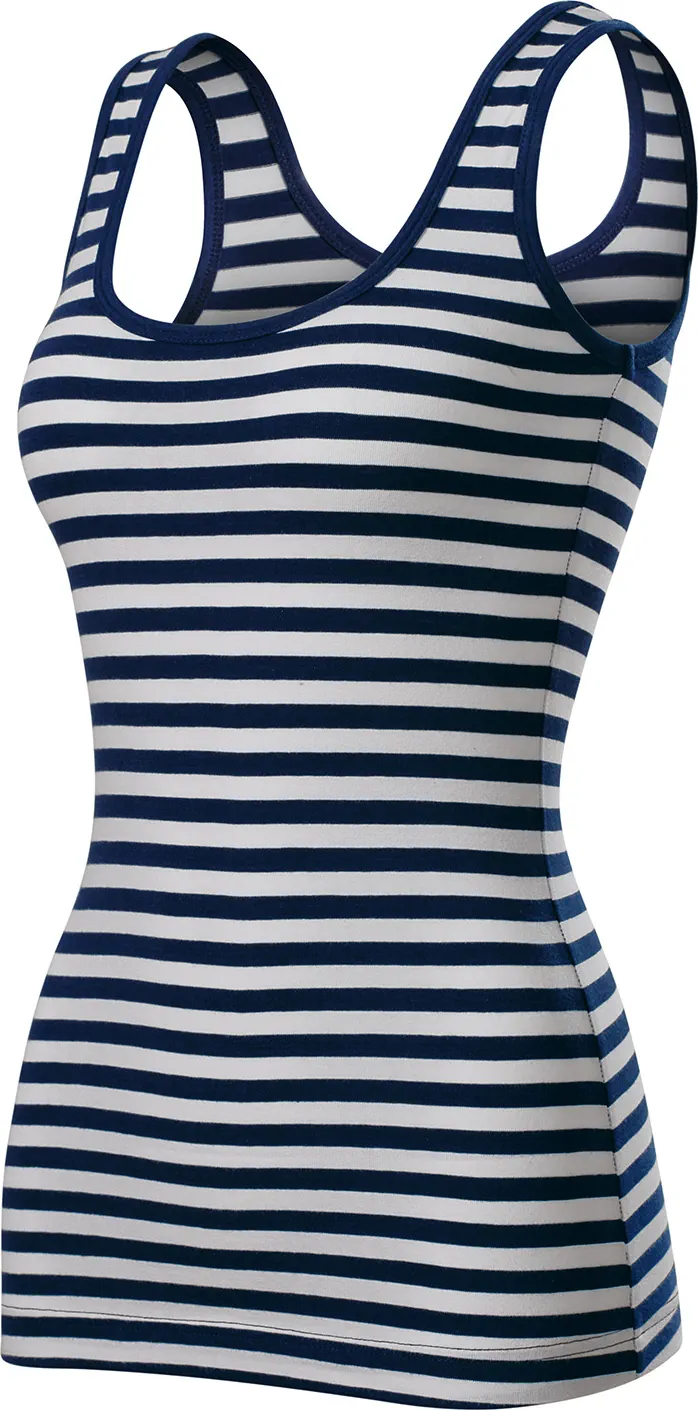 malfini-806-sailor-top-t-shirt-damen-marineblau-left-3 MALFINI T-Shirt Damen Sailor top 806