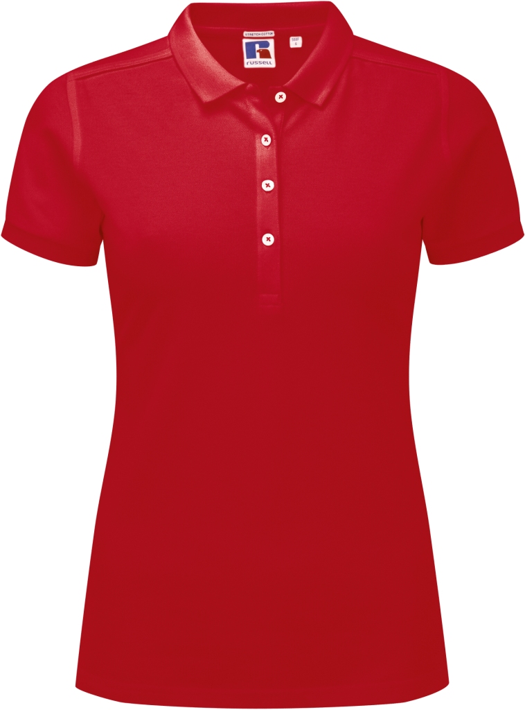 Russell Ladies` Fitted Stretch Polo