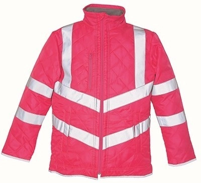 yoko-hvw706-hi-vis-kensington-jacket-with-fleece-lining-pink-front-1 YOKO Hi Vis Kensington Jacket (with Fleece Lining)