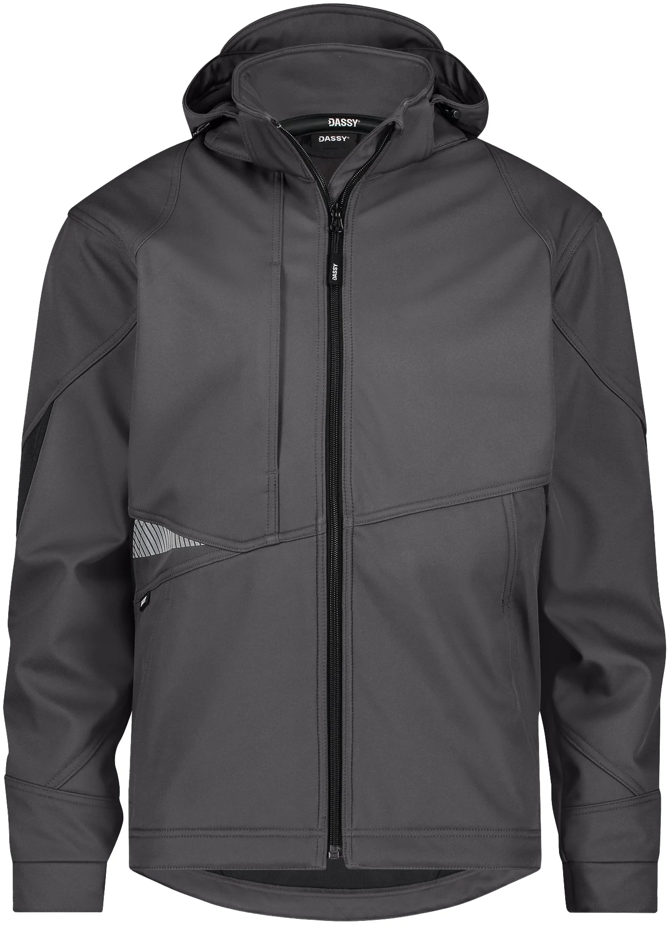 dassy-300574-gravity-next-softshell-jacket-anthracite-grey-black-front-1 DASSY Softshell-Jacke GRAVITY Next