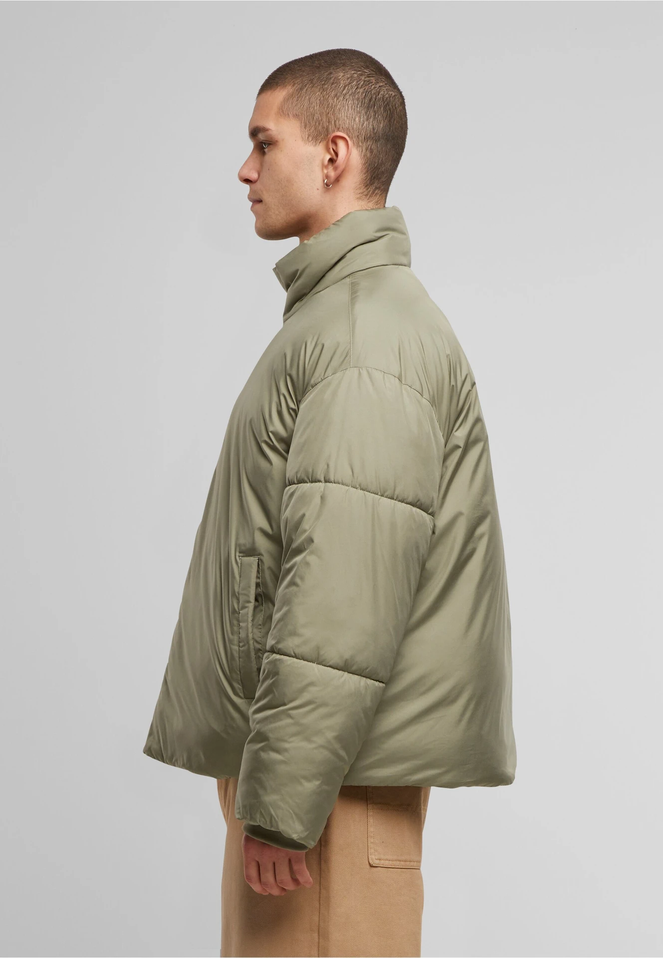 Build Your Brand Oversized Puffer Jacket