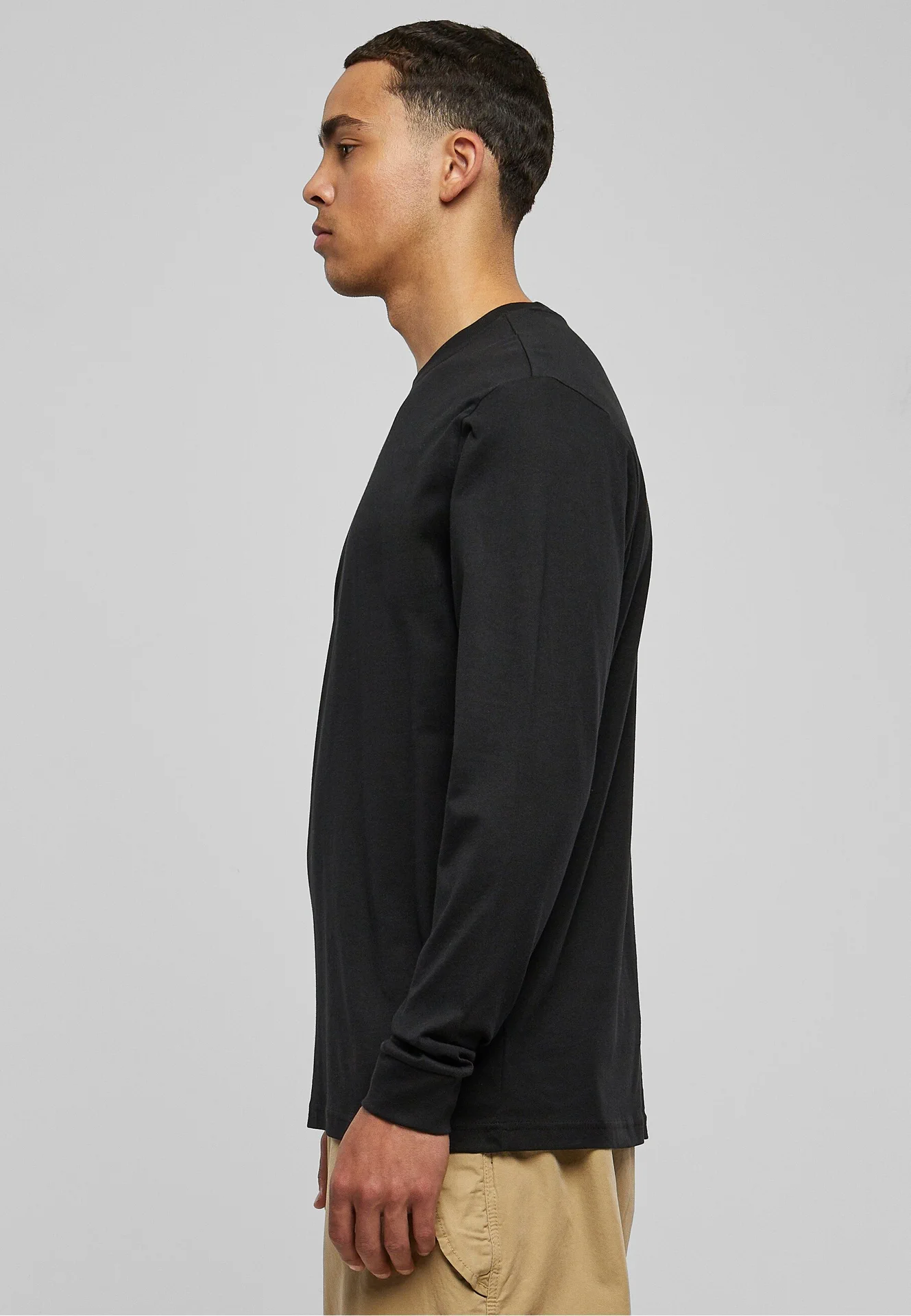 Build Your Brand Organic Long Sleeve With Cuffrib