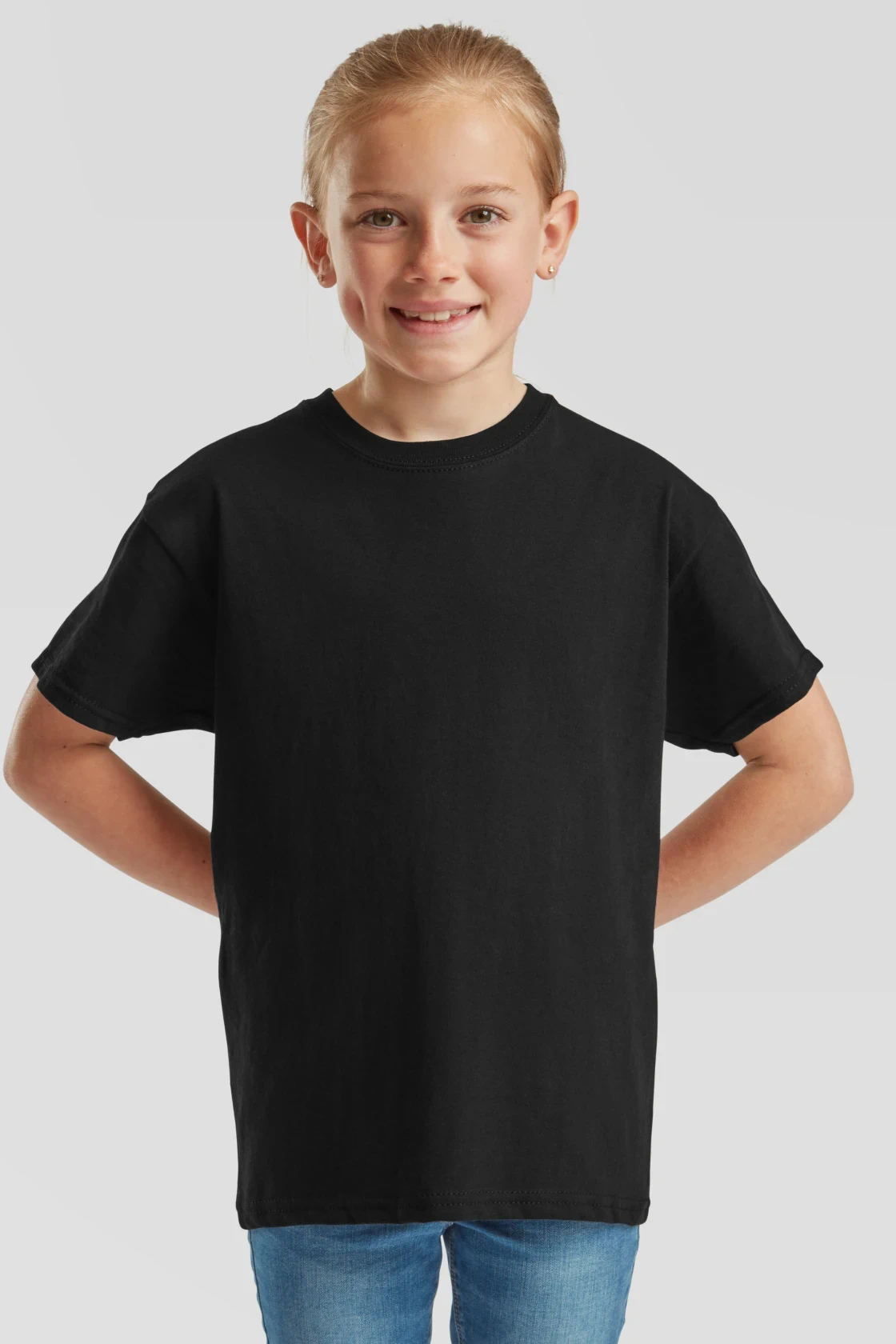 fruit-of-the-loom-61-019-0-kids-original-t-shirt-black-model-0 F.O.L. Kids Original T