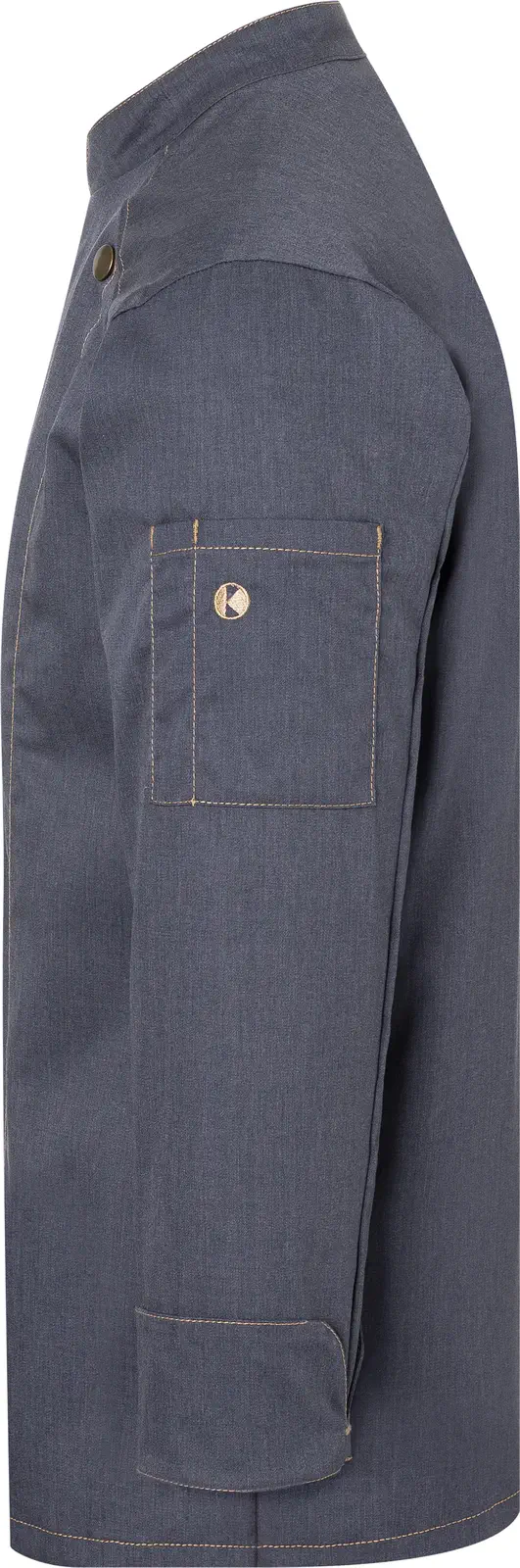 karlowsky-jm24-kochjacke-jeans-style-vintageblack-left-4 KARLOWSKY Kochjacke Jeans-Style