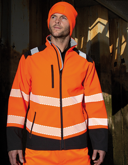 Result Printable Ripstop Safety Softshell Jacket Result Printable Ripstop Safety Softshell Jacket
