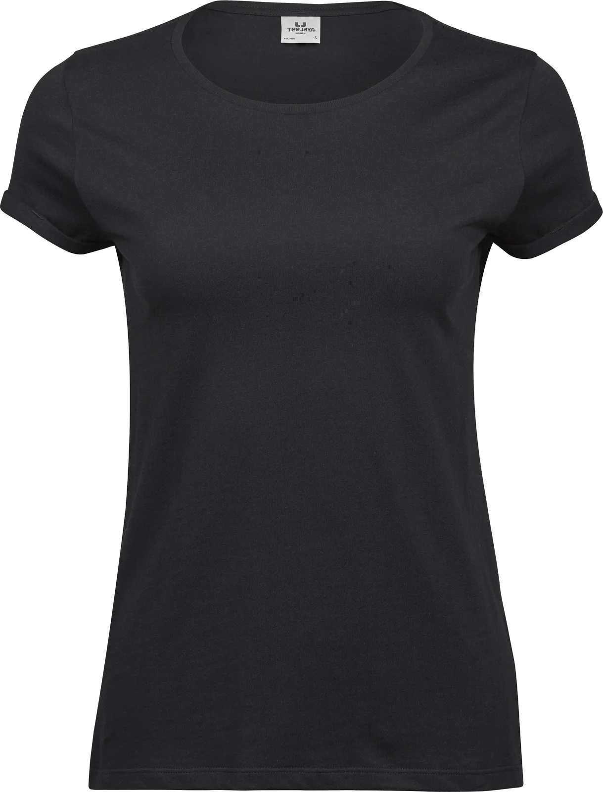 tee-jays-5063-womens-roll-up-t-shirt-black-front-1 Tee Jays Ladies Roll-Up Tee
