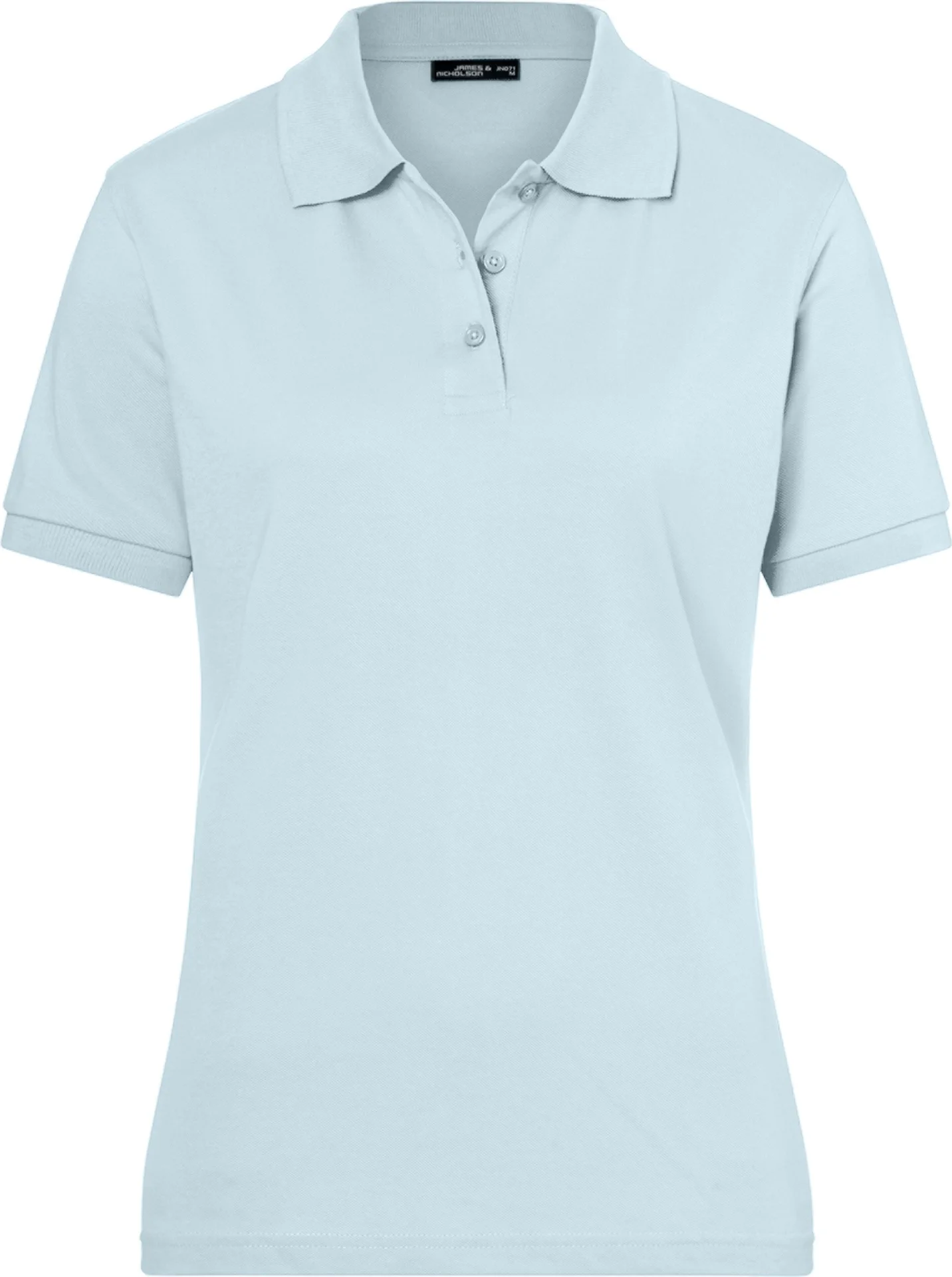 jn071-classic-poloshirt-ladies-lightblue-front-3 James & Nicholson Ladies Classic Polo
