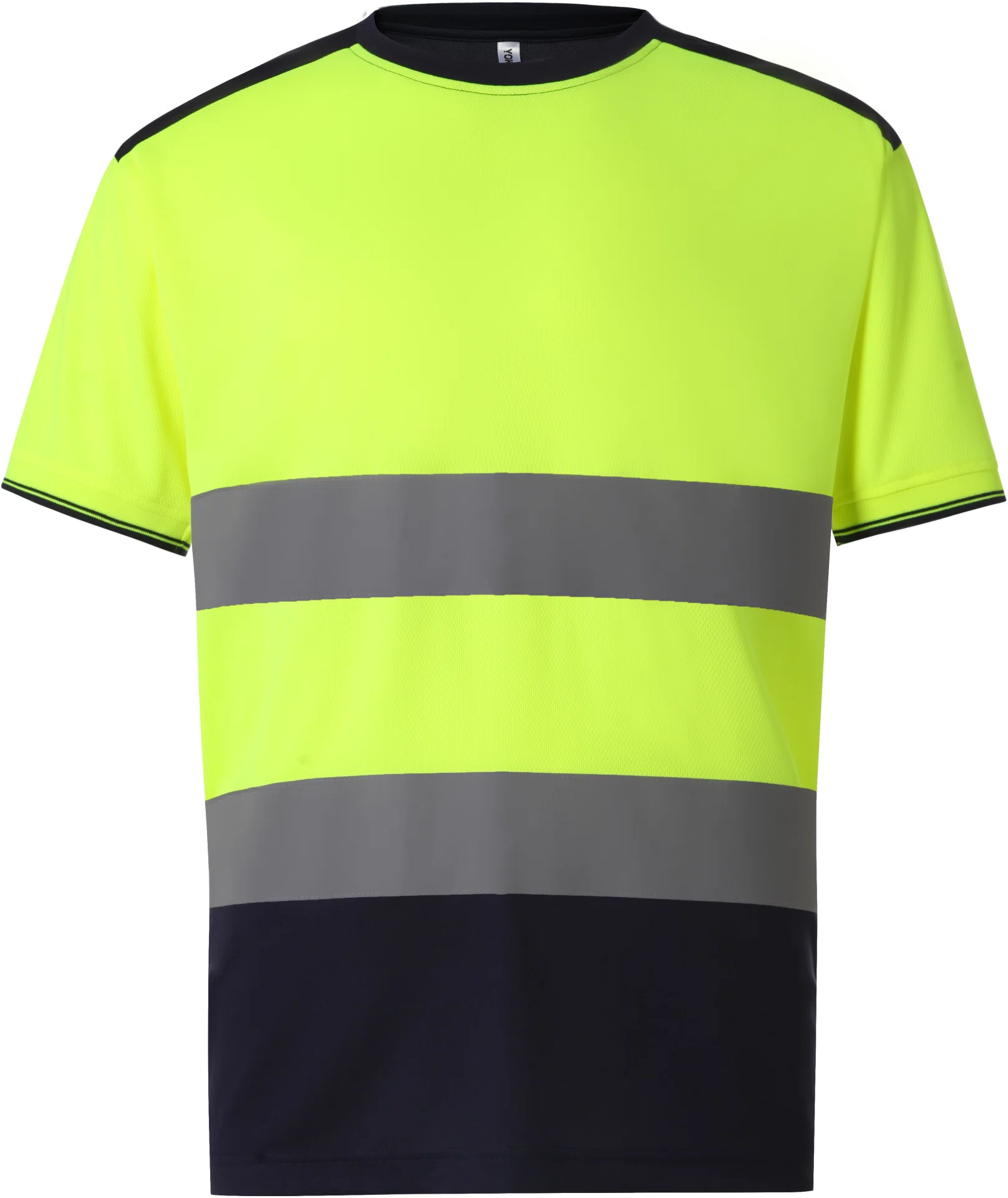 yoko-hvj400-hi-vis-two-tone-t-shirt-hi-vis-yellow-black-front-1 YOKO Hi-Vis Two-Tone T-Shirt