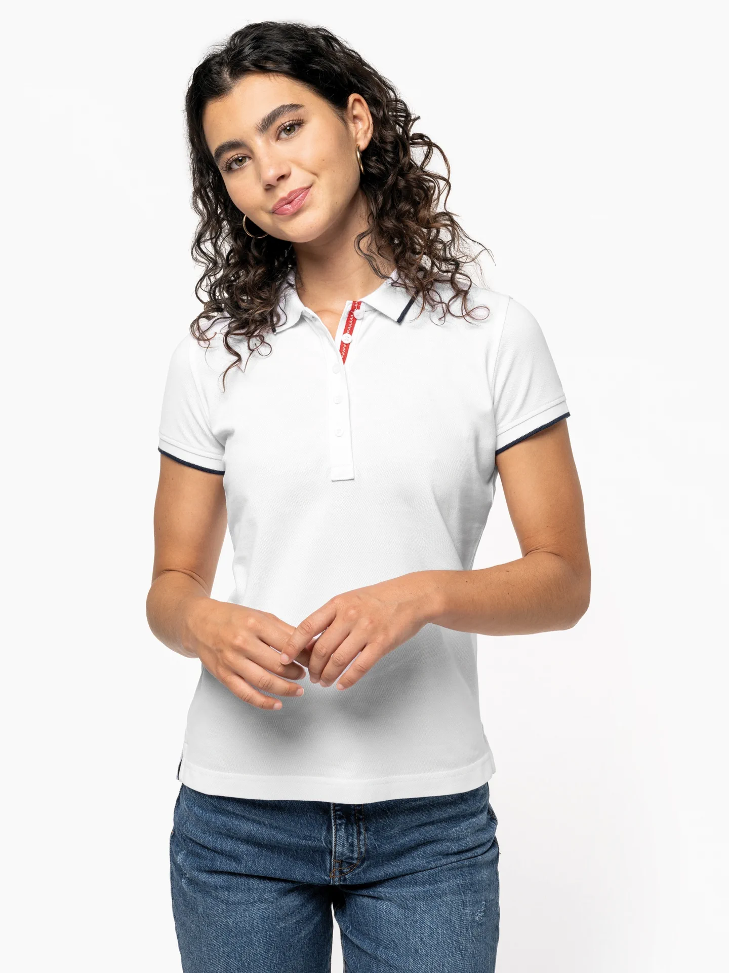 Kariban Damen Kontrast Piqué Polo