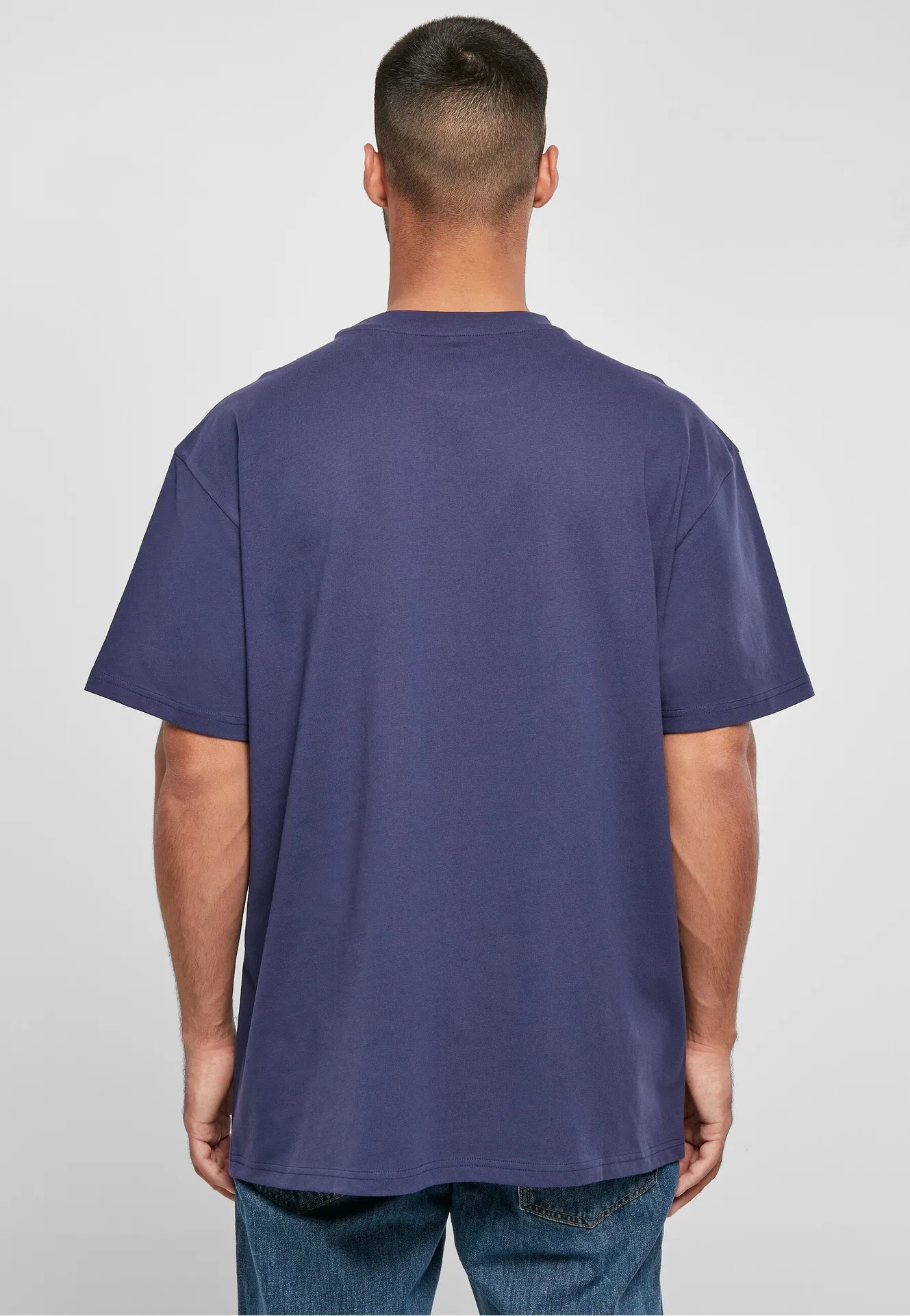 BYB-BY102-heavy-oversize-t-shirt-lightnavy-model-2 Build Your Brand Heavy Oversize Tee