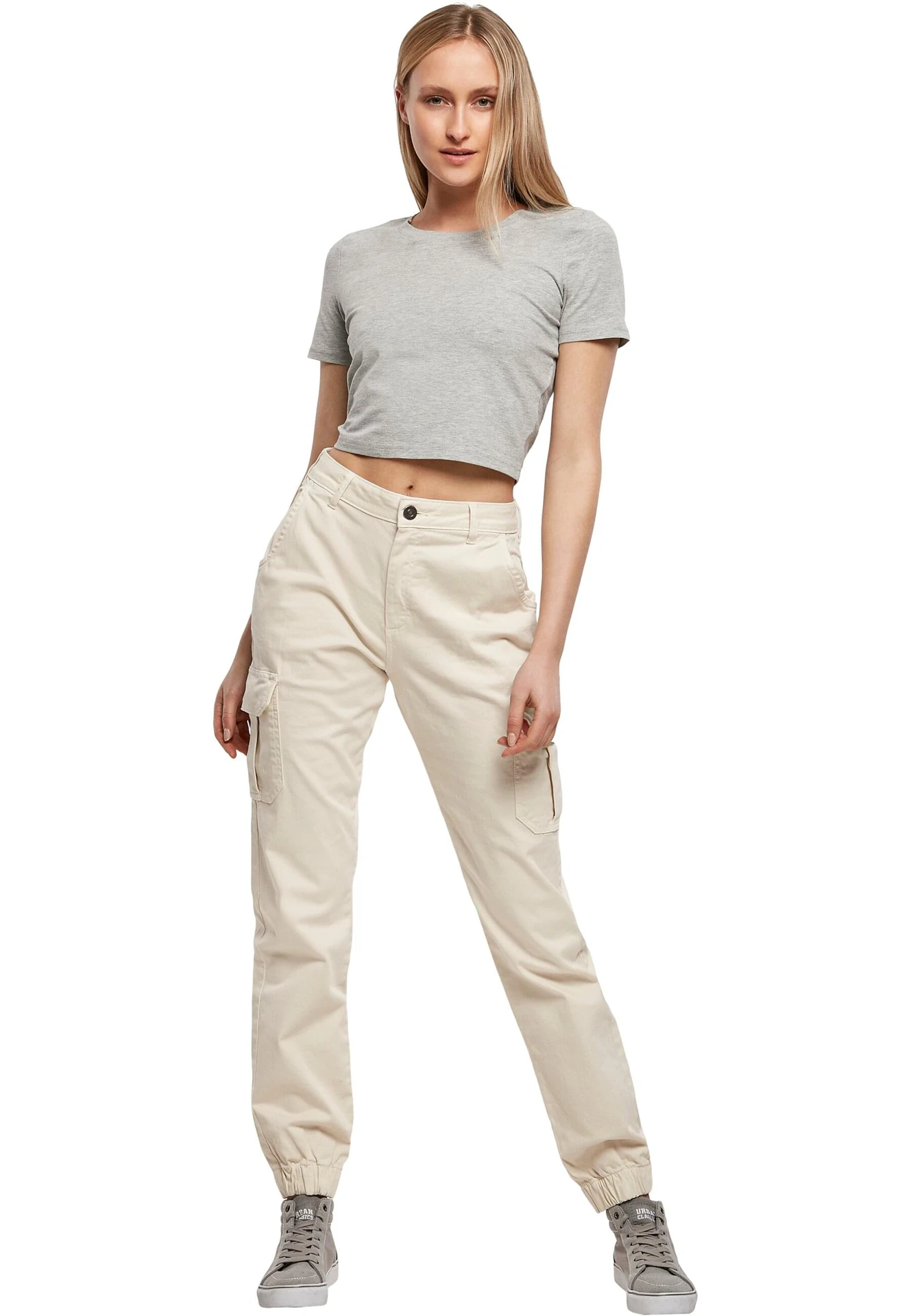 Build Your Brand Ladies Cropped Tee