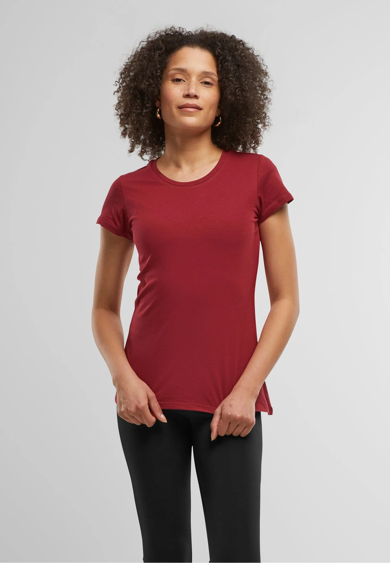 BYB-BB012-ladies-basic-t-shirt-cherry-model-0 Build Your Brand Ladies Basic Tee
