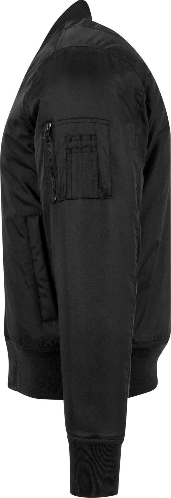 BYB-BY030-bomber-jacket-black-left-6 Build Your Brand Bomber Jacket