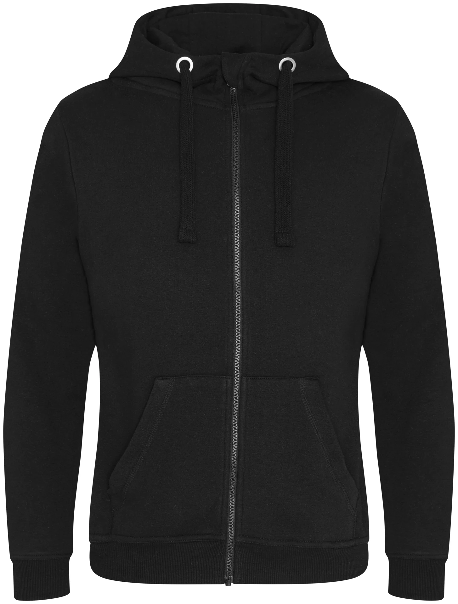 justhoods-jh150-graduate-heavyweight-zoodie-jetblack-front-1 Just Hoods Graduate Heavyweight Zoodie