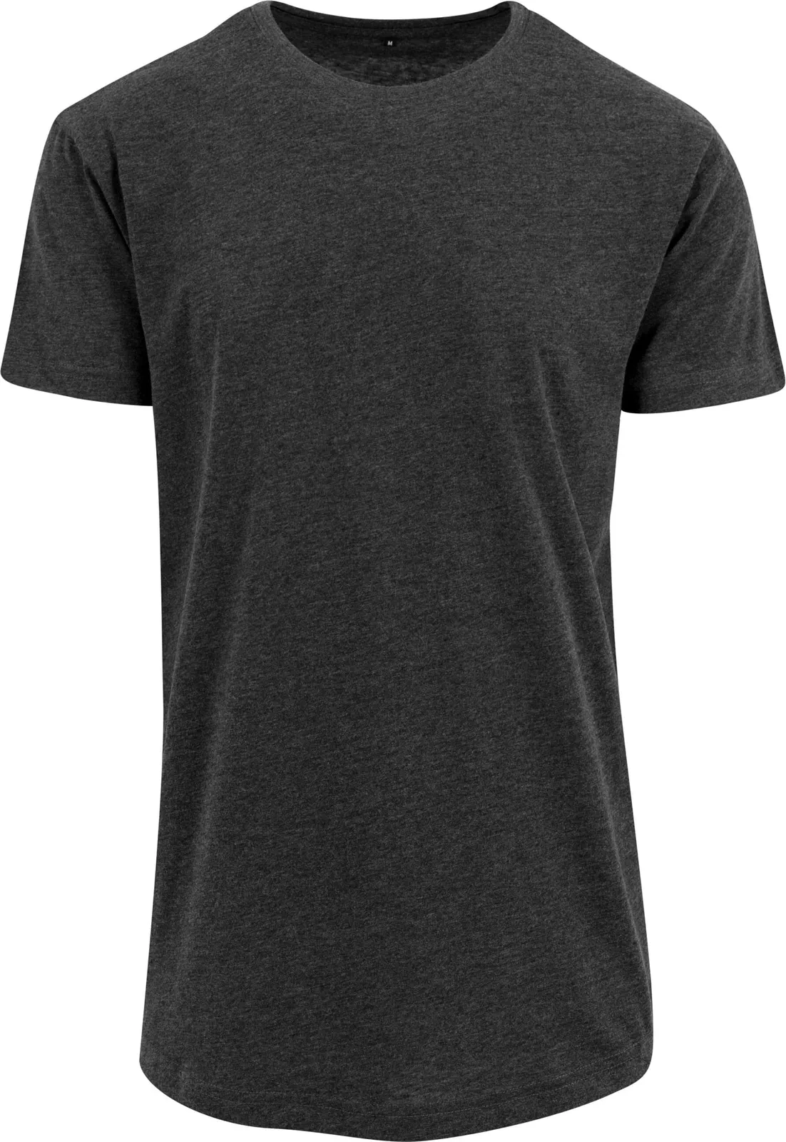 BYB-BY028-shaped-long-t-shirt-charcoalmelange-front-4 Build Your Brand Shaped Long Tee