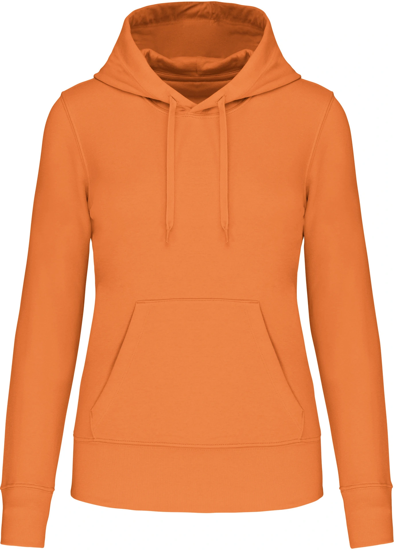 kariban-K4028-umweltfreundlicher-damen-kapuzen-sweater-lightorange-front-3 Kariban Umweltfreundlicher Damen Kapuzen Sweater