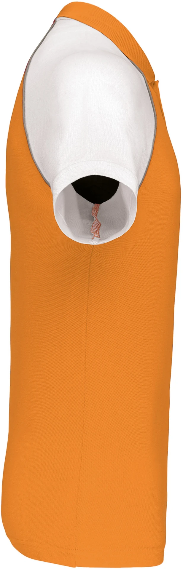 kariban-K226-baseball-pique-polo-orange-lightgrey-white-right-5 Kariban Baseball Piqué Polo Shirt