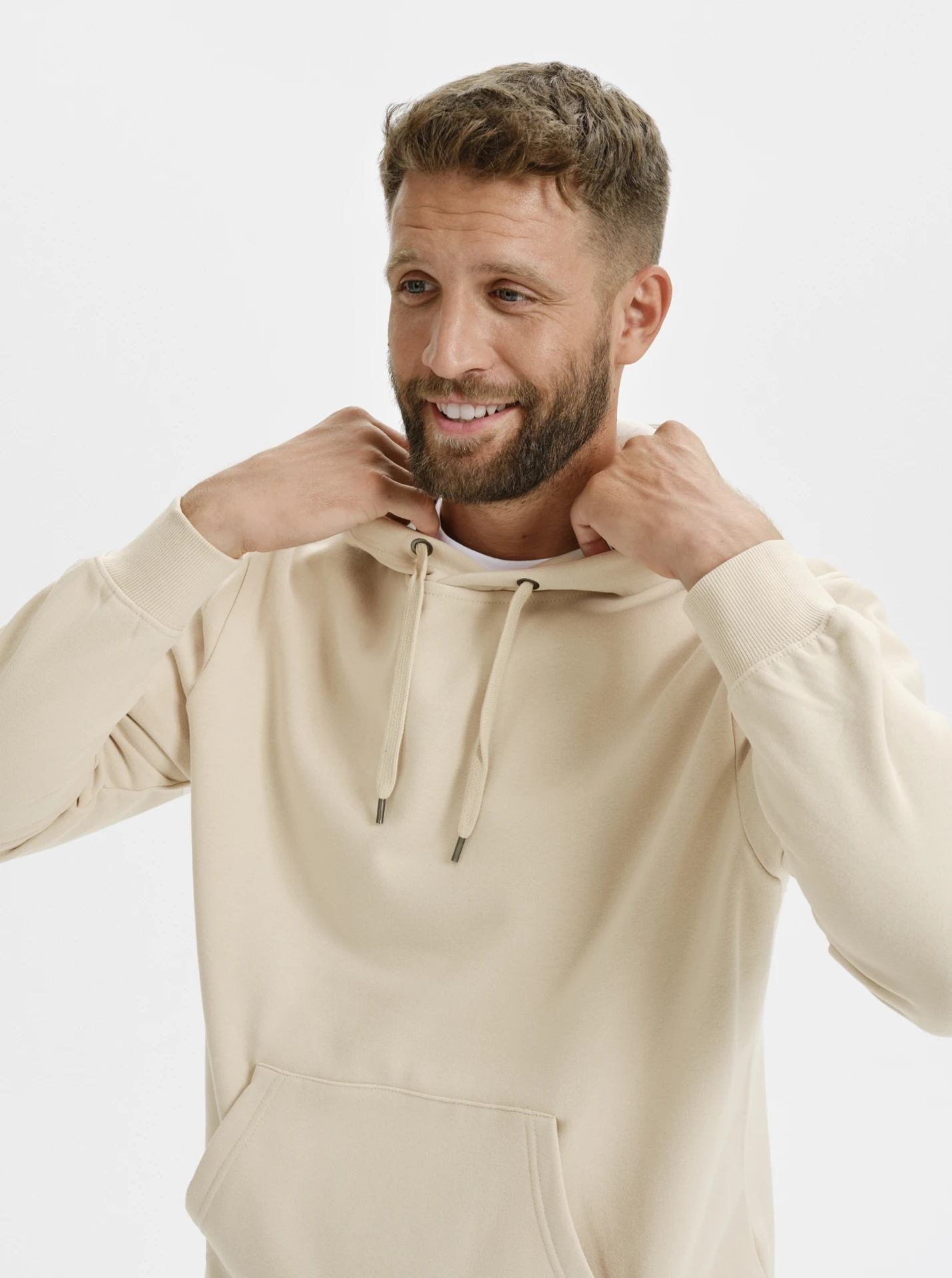 malfini-413-cape-sweatshirt-herren-mandel-model-1 MALFINI Sweatshirt Cape 413