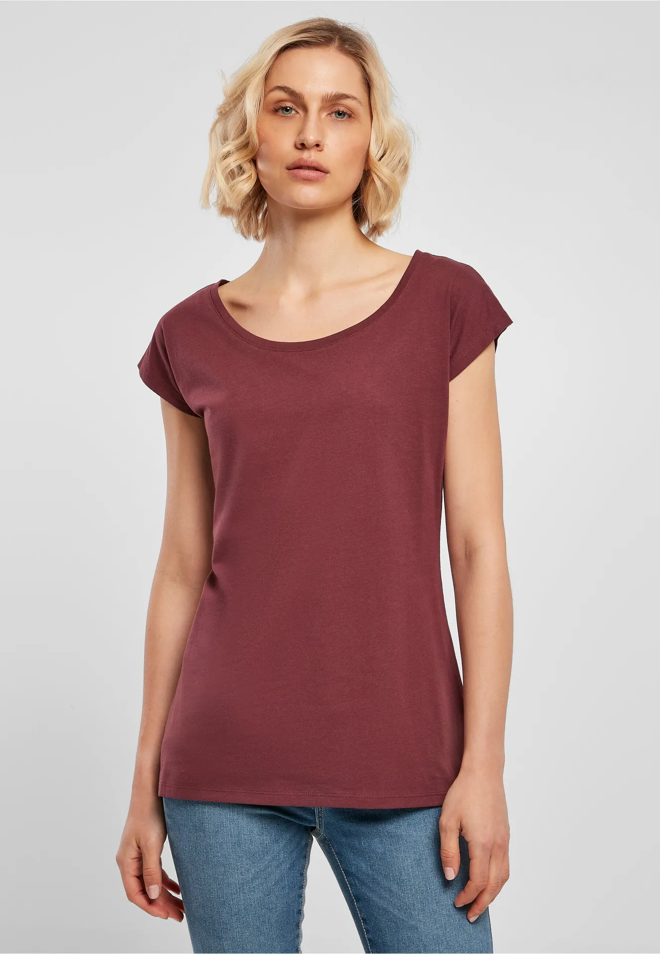 Build Your Brand Ladies Wide Neck Tee